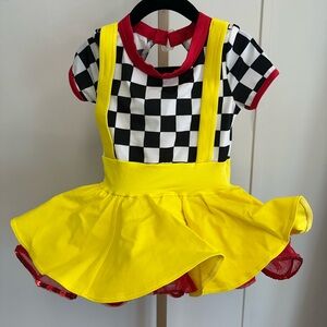 Weissman Checkered Dress with Yellow Skirt Costume